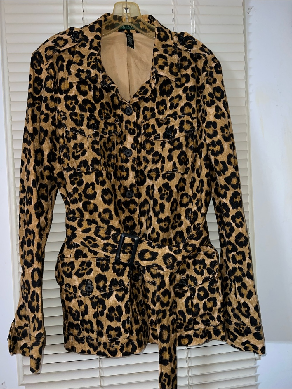 Ralph Lauren Leopard Print Utility Belted Jacket - Women